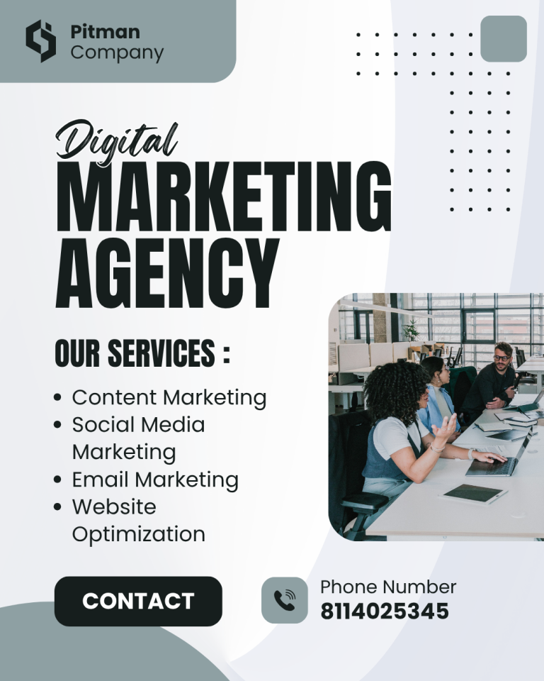 black white and gray modern digital marketing agency instagram post
